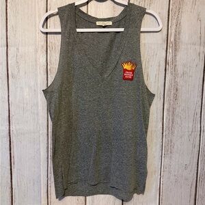 Truly Madly Deeply Fries Before Guys Embroidered V-Neck Tank
Top size S